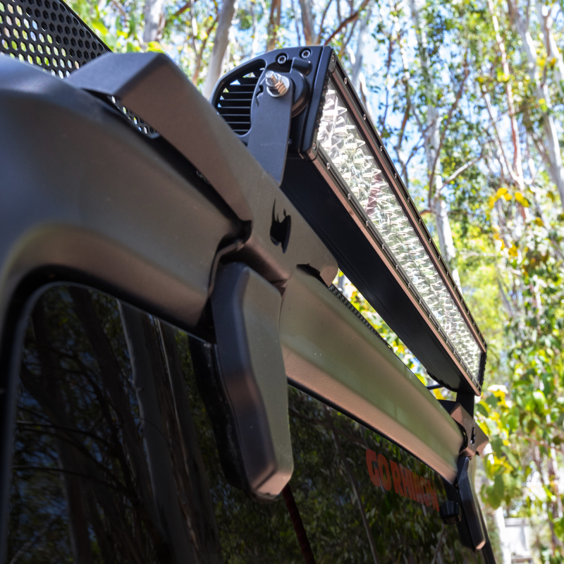 Jeep JT Light Mounts - Rear - Go Rhino - Textured Black - `18-`20